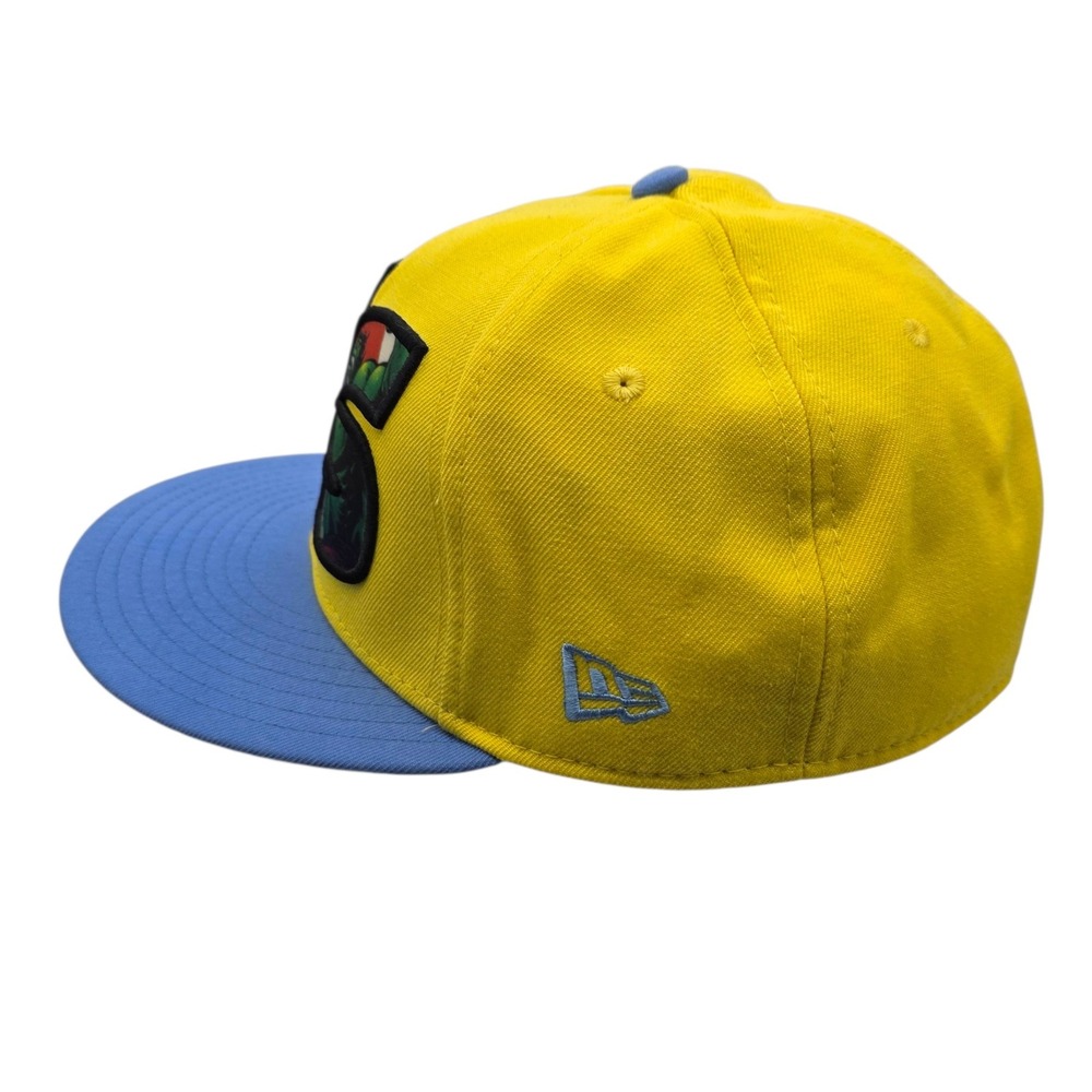 Marvel Comics Wolverine vs Hulk VS New‎ Era 59FIFTY Fitted Hat Yellow Blue 7 1/2 - Picture 2 of 6